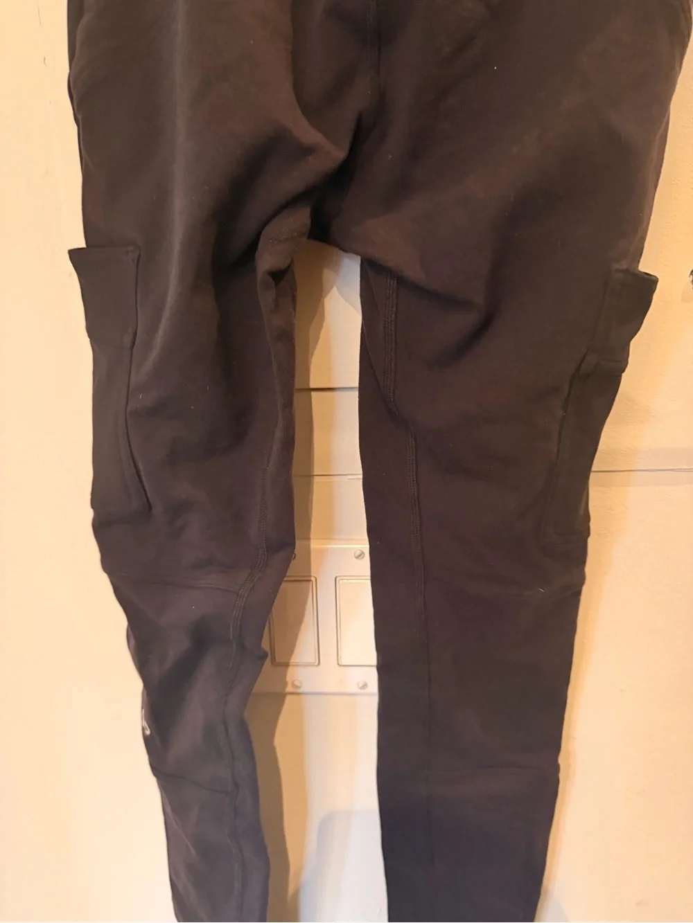 All High-Waist Black Cargo Leggings
